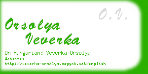 orsolya veverka business card